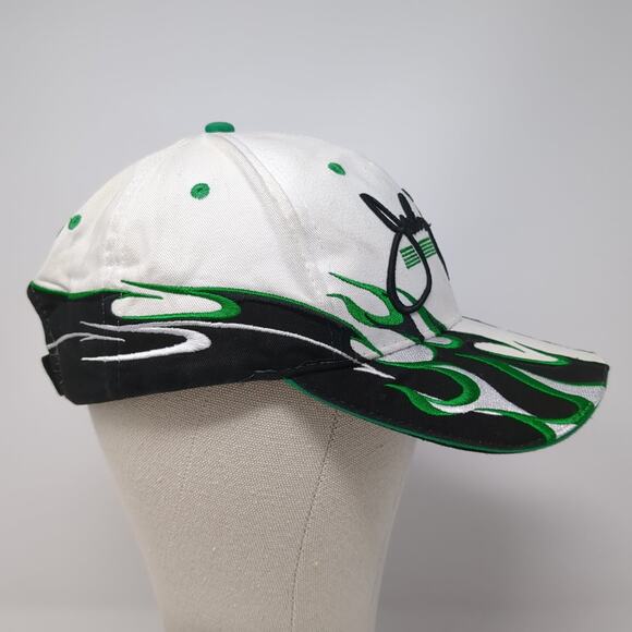 John Force Racing Green Fire NHRA Strapback Baseball Cap Multi OS Main Gate - Picture 5 of 9